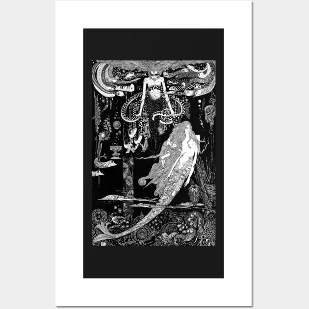 The Sea Witch - The Little Mermaid, Harry Clarke Wall Art by forgottenbeauty